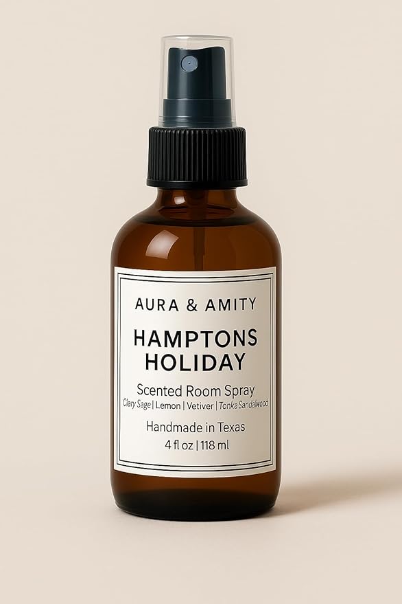 Aura & Amity Premium Room & Linen Spray – Handmade Luxury Fabric & Home Fragrance Mist, Long-Lasting & Eco-Friendly (Hamptons Holiday)