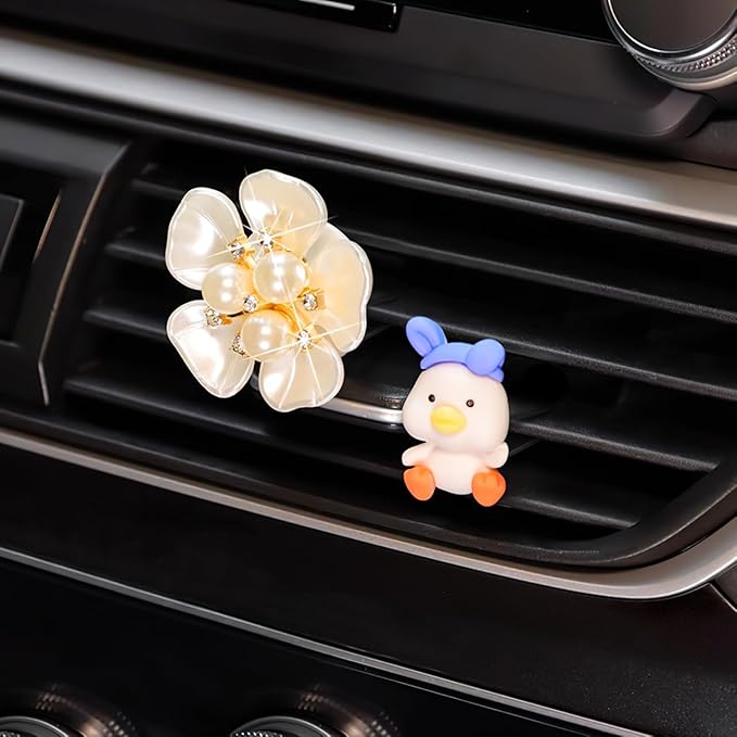 100pcs Square Head Car Vent Clips, Air Freshener Car Outlet Perfume Conditioner Clips with Plastic Slot Head for Office Home