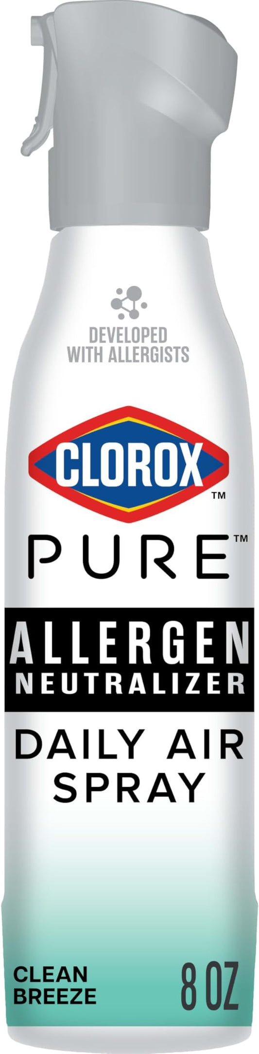 Clorox PURE Allergen Neutralizer Daily Air Spray, Clean Breeze, 8 Ounces
