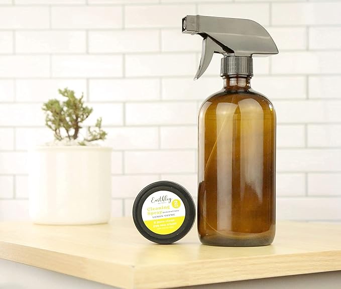 Earthley Wellness, Cleaning Spray Concentrate, Eco-Friendly, Pure, Certified Organic Cleaning Agent (2 oz, Lemon-Thyme)