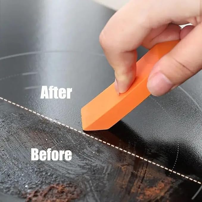 Upgraded Limescale Remover Pad – Fast-Acting Hard Water & Mineral Deposit Cleaning Block for Glass, Tile, Faucets, Cookware & Stainless Steelc