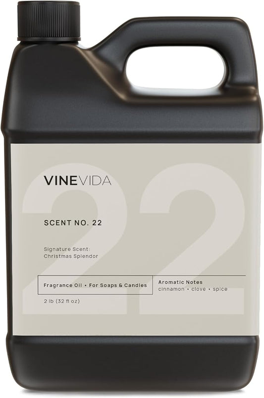 VINEVIDA Christmas Splendor Fragrance Oil - 32oz for Candle/Soap Making - Natural Scent - Made in USA