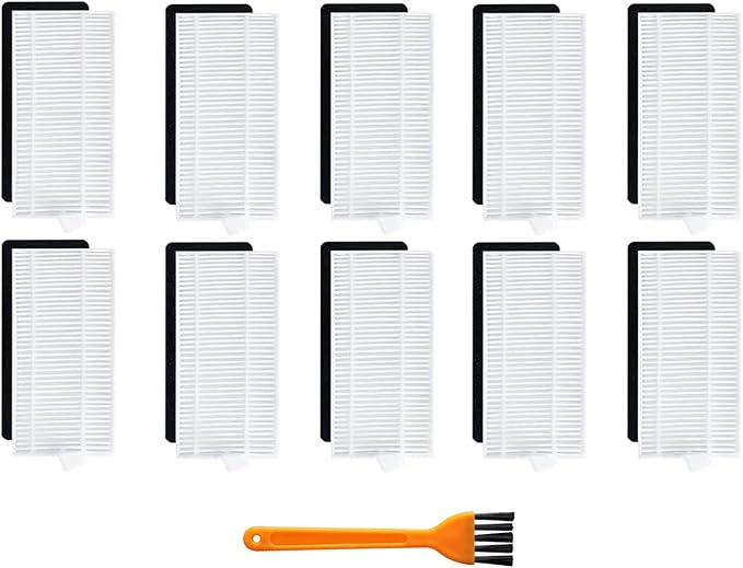 10PCS Hepa Filter for Tikom G8000/ G8000 Pro, for Honiture G20/ G20 Pro, for Laresar Evol 3/ Evol 3s, for Airzeen G20 Pro Vacuum Cleaner Replacement, 1 Cleaning Brush (Not for G8000 MAX)