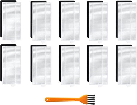 10PCS Hepa Filter for Tikom G8000/ G8000 Pro, for Honiture G20/ G20 Pro, for Laresar Evol 3/ Evol 3s, for Airzeen G20 Pro Vacuum Cleaner Replacement, 1 Cleaning Brush (Not for G8000 MAX)
