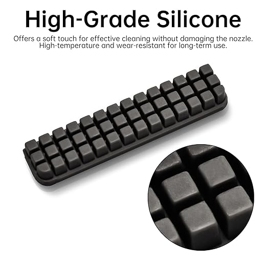 BIQU Panda Brush 6 Pieces Silicone Nozzle Wiper for Bambu-Lab A1 3D Printer Only, Heatbed Mounted Silicone Brushes, Nozzle Cleaning Tool