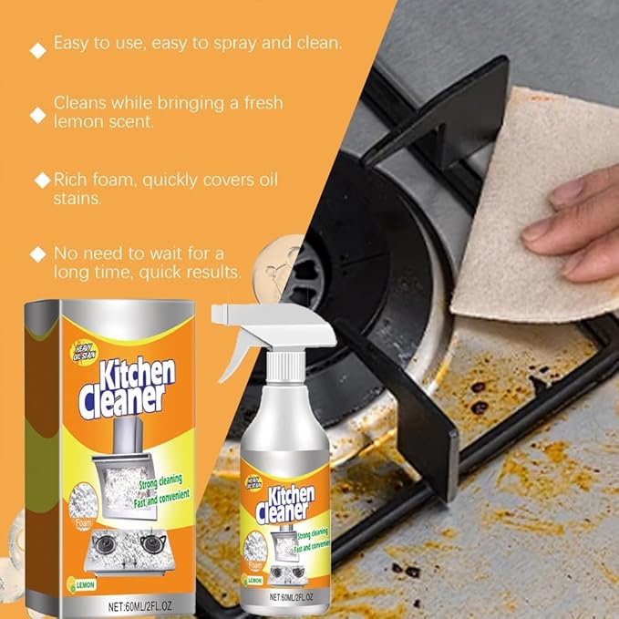 Mytrendyes Kitchen Foam Cleaner, Powerful All-Purpose Grease Remover, Multifunctional Foam Spray for Pots, Pans, Stovetops & Appliances, Deep Cleaning & Deodorizing Kitchen Cleaner (3)