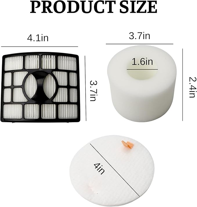 Vacuum Filter Replacement Kit for Shark DuoClean Speed Lift-away NV600 NV700 NV770 NV601 UV700, Replace Part Number XFF600 XHF600 (HEPA + Foam + Felt Filter)