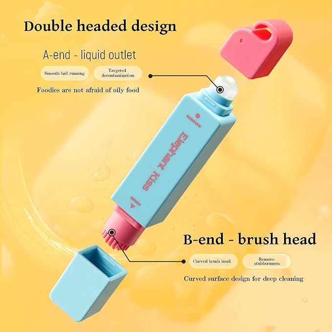 Stain Remover, 3-Second Stain Remover Pen for Clothes, 12ml On-the-Go Spot Cleaner, On-The-Go Spot Cleaner With Lanyard, Travel & Pocket-Sized (1, Light Blue)