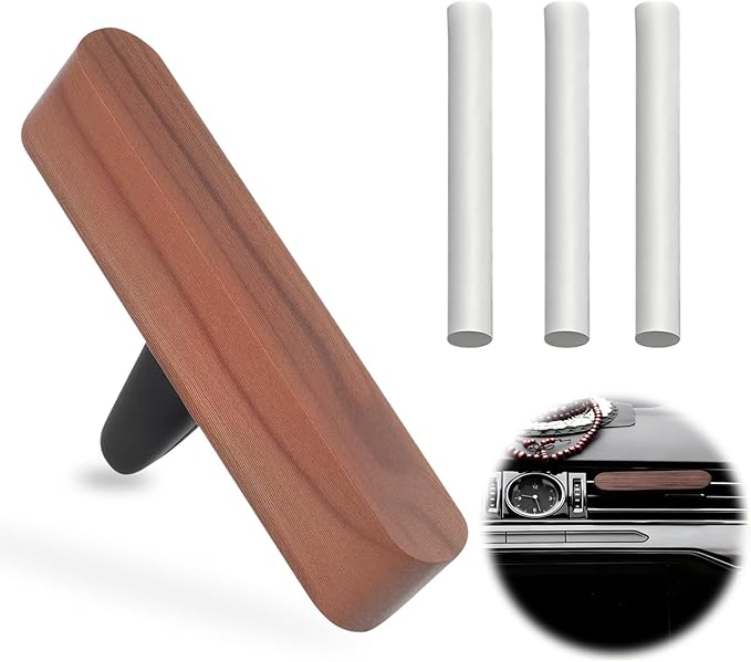Natural Wood Car Air Freshener Perfume Vent Clip, Essential Oil Diffuser for Vehicles, DIY Scent Customization, Decorative Auto Accessories Gift Set for Cars, Office, Kitchen, Bathroom