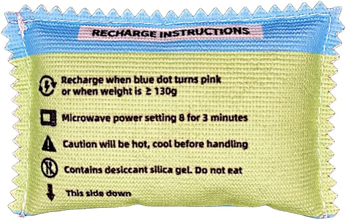 100g Rechargeable Desiccant 3 Pack - Ultimate Moisture Absorbing Bags | Rechargeable Silica | Protects Valuables from Rust, Corrosion & Humidity | Easy to Use
