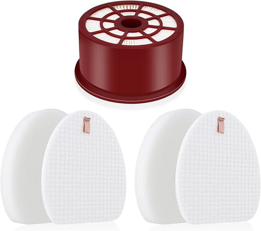 NV400 Filter Replacement for Shark Rotator Professional Upright Vacuum NV400 NV401 NV402 Accessories Washable Reusable Spare Part,1 HEPA + 2 Foam Filters Set, Compare to Part # XFF400 & XFH400