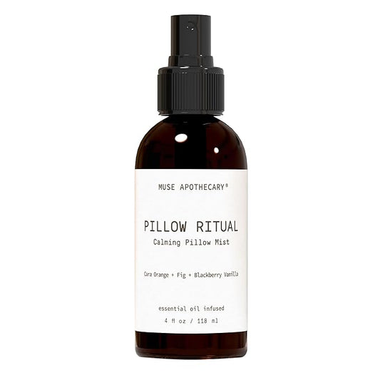 Muse Apothecary Pillow Ritual - Aromatic, Calming and Relaxing Pillow Mist, Linen and Fabric Spray - Infused with Natural Aromatherapy Essential Oils - 4 oz, Cara Orange + Fig + BlackBerry Vanilla