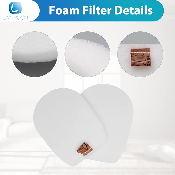 IZ662H Filter for Shark IZ662H IZ631H WZ531H IZ682H Vertex Pro Lightweight Cordless Stick Vacuum, Part XHFIZ500 & XFFKIZ600, 2 Pack HEPA Filter 4 Pack Foam & Felt Filter Kit