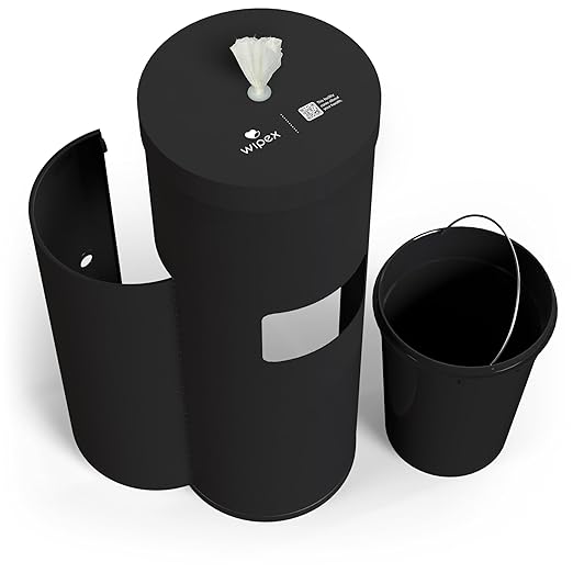 Wipex Wipe Dispenser Refill Bundle - EWG Verified - 2800 Count 8x8" Plant-Based Gym Wipes, Lemongrass & Eucalyptus Scent, Cleaning Wipes Bulk with Black Stainless Steel Floor Dispenser & Trashcan