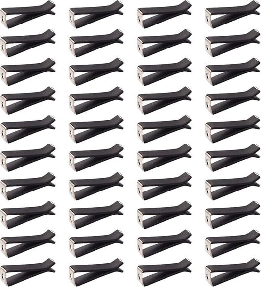 Dianrui 60 PCS Black Square Head Car Vent Clips,9mm Auto Air Conditioner Outlet Clips with 1 Storage Box, Air Freshener Vent Clips for Car Office Home