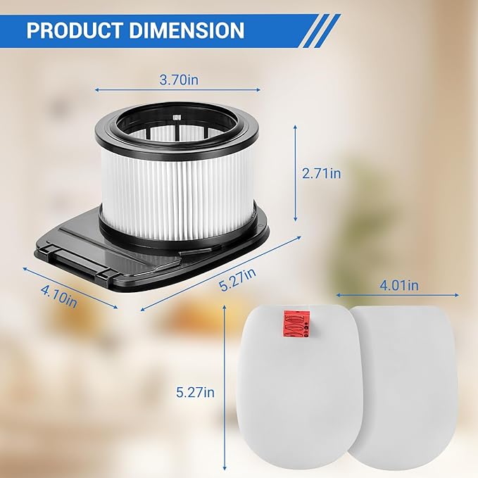 2 Pack HEPA + 4 Pack Foam & Felt Filter Replacement for Shark IZ662H IZ682H IZ631H WZ531H IZ640H Vertex Pro Lightweight Cordless Stick Vacuum | Replace Part XHFIZ500 & XFFKIZ600