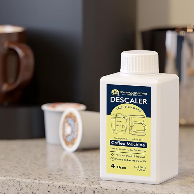 2 Uses Descaling Solution Compatible with Keurig, Nespresso, Breville, Delonghi, Jura, Ninja - 10oz Coffee Machine Descaler, Espresso Coffee Maker Cleaner, Coffee Pot Limescale Remover