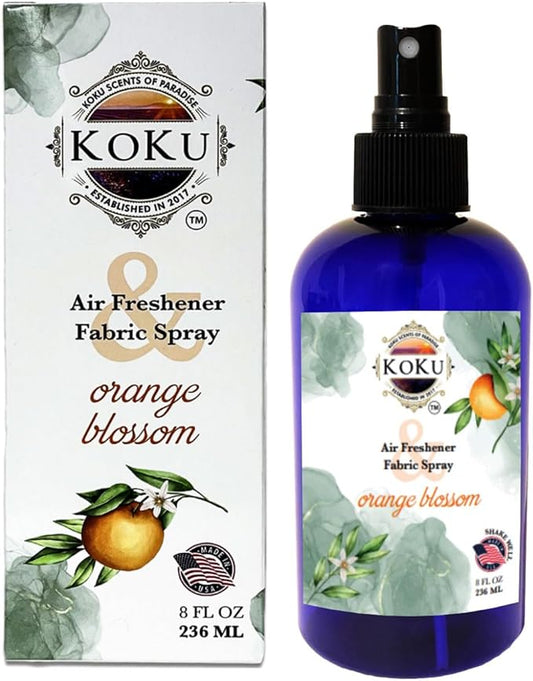 Orange Blossom Air Freshener - Room Spray - Odor Eliminator - Car Air Freshener - Home Spray - Linen Spray - Fabric Refresher - Non-Toxic - Alcohol Free – 8 Oz