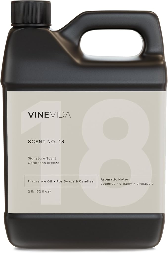 VINEVIDA [32oz] Caribbean Breeze Fragrance Oil for Candle Making and Soap Making - Premium Candle Scents for Soy Candles