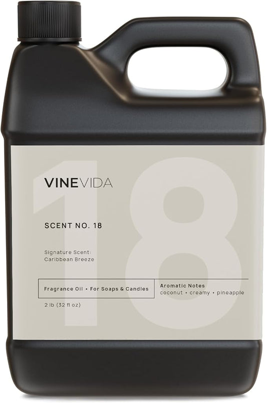 VINEVIDA [32oz] Caribbean Breeze Fragrance Oil for Candle Making and Soap Making - Premium Candle Scents for Soy Candles
