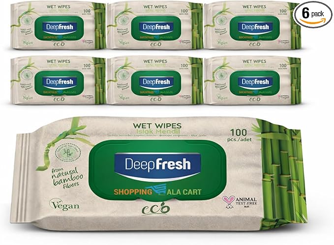 ShoppingAlaCart Multi-Purpose Cleaning Wipes for Home and Office, 100 Count Per Pack, Pop-Top, Resealable, 6-Pack (600 Total Wipes)