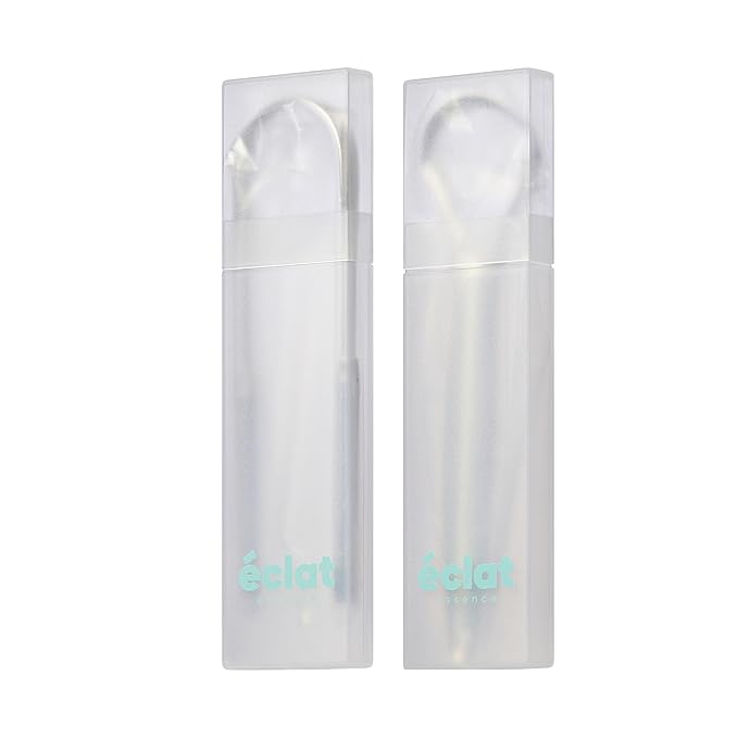 Éclat Stainless Steel Tongue Scraper with Travel Case, Tongue Cleaner for Fresh Breath & Oral Hygiene, Flexible, Durable, Easy-to-Use, Non-Irritating for Oral Care (Combo (U + Looped))