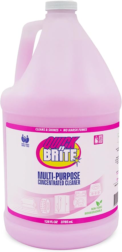 Quick 'n Brite Liquid Cleaner, True All Purpose Cleaner, 128 oz Cleaning Concentrate
