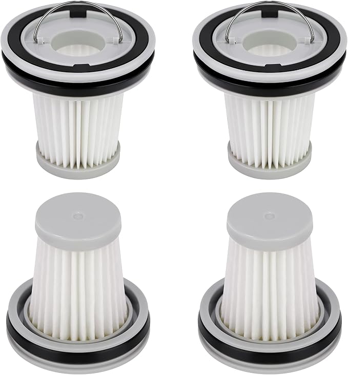 4 Pack HEPA Filter Replacement Compatible with Fanttik Slim V8 Apex / V9 Mix / V10 Mix/Slim V10 Apex Cordless Car Vacuum Cleaner, Washable and Reusable HEPA Filters