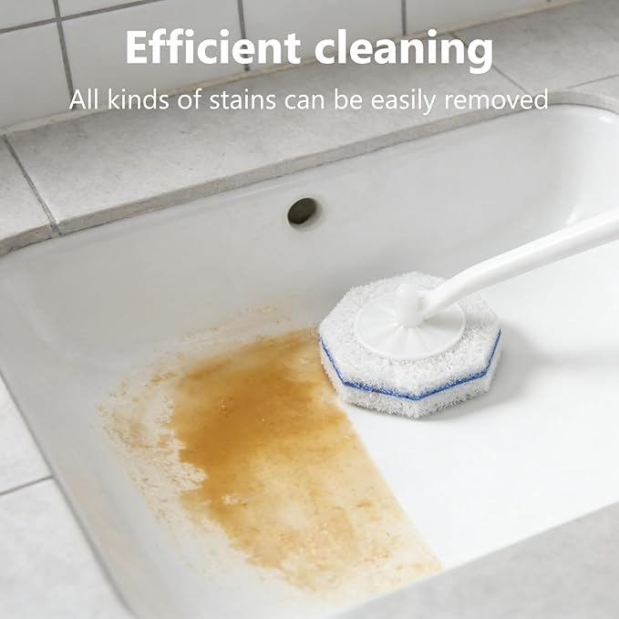 50 Count Disposable Toilet Brush,Toilet Cleaner Refills,Replacement Heads for Toilet Cleaning System,Compatible with Most Toilet Brushes（not Included Brush Rod）