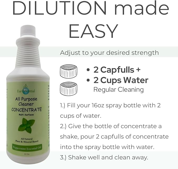 Plant-Based All-Purpose Cleaner Concentrate, 32 fl oz (Makes 64 Bottles) (Peppermint)