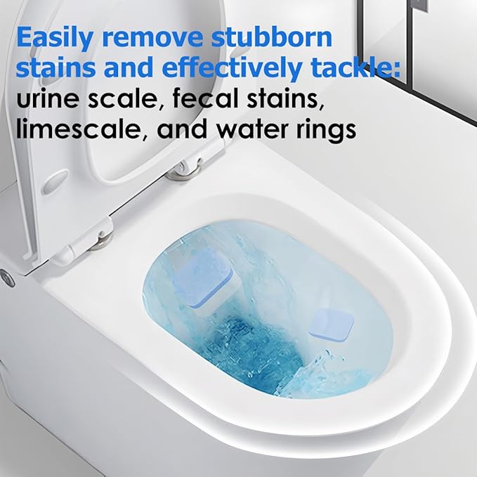24pcs-Toilet Bowl Cleaners，Automatic Toilet Bowl Cleaners，Effervescent Toilet Cleaners，Interior Cleaning Fizz Pellet, Effervescent Cleaners Tablets
