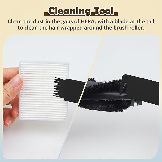 L60 Accessories Kit Replacement Compatible with Eufy L60 / L60 SES / L50 / L50 SES Robot Vacuum, Accessories Kit 6 Side Brushes, 6 Filters, 1 Roller Brush, 1 Screwdriver, 1 Cleaning tool, 15 pack