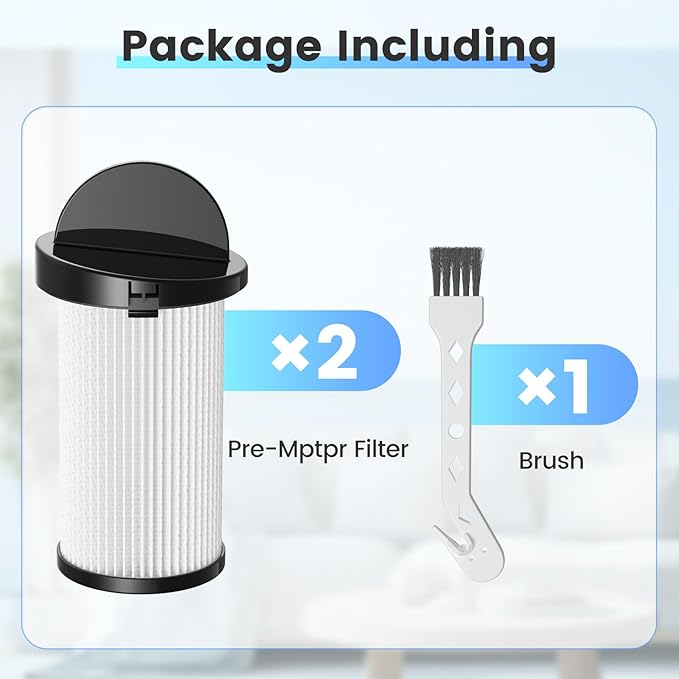 HEPA Pre-Motor Filter Compatible with EyeVac Home, Pro, Pet, Air, Plus and NeoVac Elite Touchless Stationary Vacuum For Eye-Vac Filter Replacement Part # EV-PMF, 2 Pack