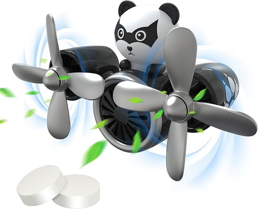 Car Air Freshener Pilot Twin Rotating Propeller, Cute Auto Fan Diffuser Air Outlet Car Vent Clip Fresheners, in-vehicle Fun Rotating Accessories Automotive Air Fresheners Decoration