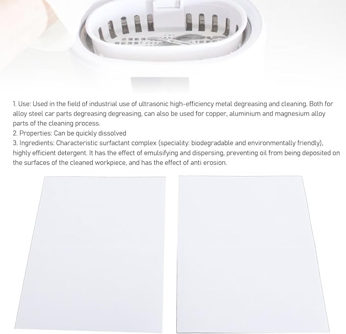 Ultrasonic Metal Degreaser Cleaning Sheet Efficiently Removes Heavy Grease for Industry, 1 Box