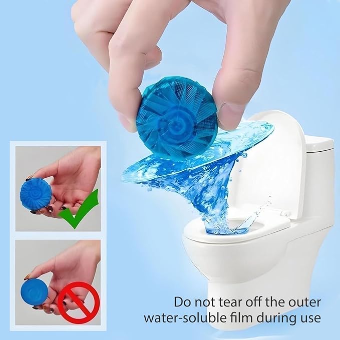 20 Count Automatic Toilet Bowl Cleaner Tablets, Bathroom Cleaning Tablets with Long-Lasting Formula, Toilet Cleaners, Blue