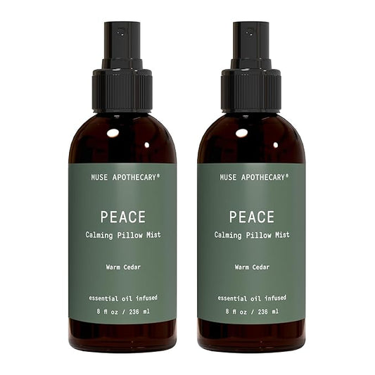 Muse Apothecary Pillow Ritual - Botanical Collection - Calming and Relaxing Pillow Mist, Linen and Fabric Spray - Infused with Natural Aromatherapy Essential Oils - 8 oz, Warm Cedar