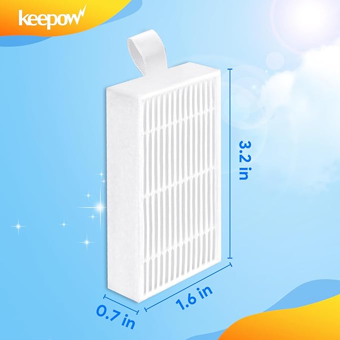 KEEPOW 10 Pack HEPA Filters Replacement Compatible with ILIFE V3s V3s pro V5 V5s V5s Pro V5s Pro 2 V5s Plus Robot Vacuum Cleaner