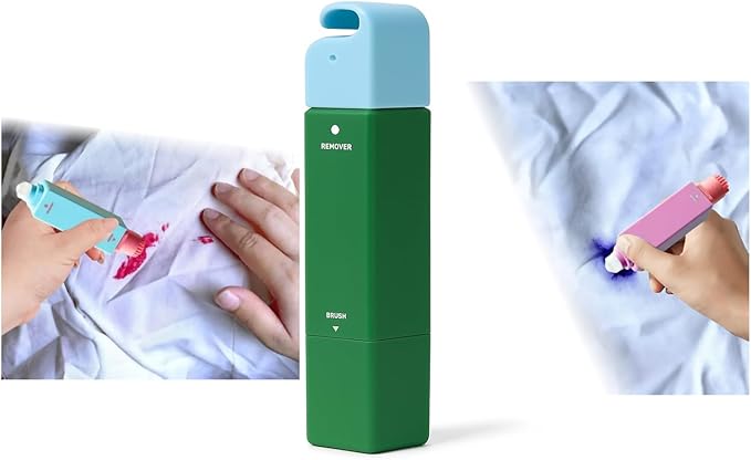 12ML Double-Head Stain Remover Pen, Fabric Cleaning Pen for Clothes, Portable Gieleph Solution, Instant No-Stain Stick for Spills, Pocket Size for Travel, Fabric Cleaner for Oil, Food & Makeup Kiss