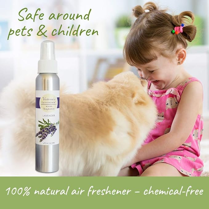 Victoria's Lavender Room Fragrance Spray - Air Freshener & Odor Eliminator - Lavender Spray - Luxury Essential Oil Scent for Home & Bathroom - Aromatherapy Relaxation & Stress Relief- 2 Pack, 4 oz
