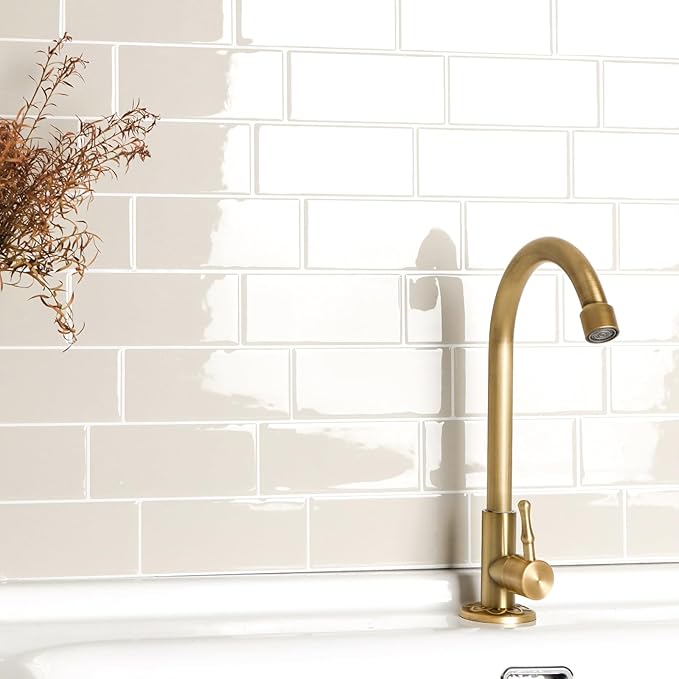 Subway Backsplash Tile Peel and Stick, Beige Self Adhesive Tiles for Kitchen, 10 Sheets Stick on Backsplash for Kitchen and Bathroom (11.56x8.38)