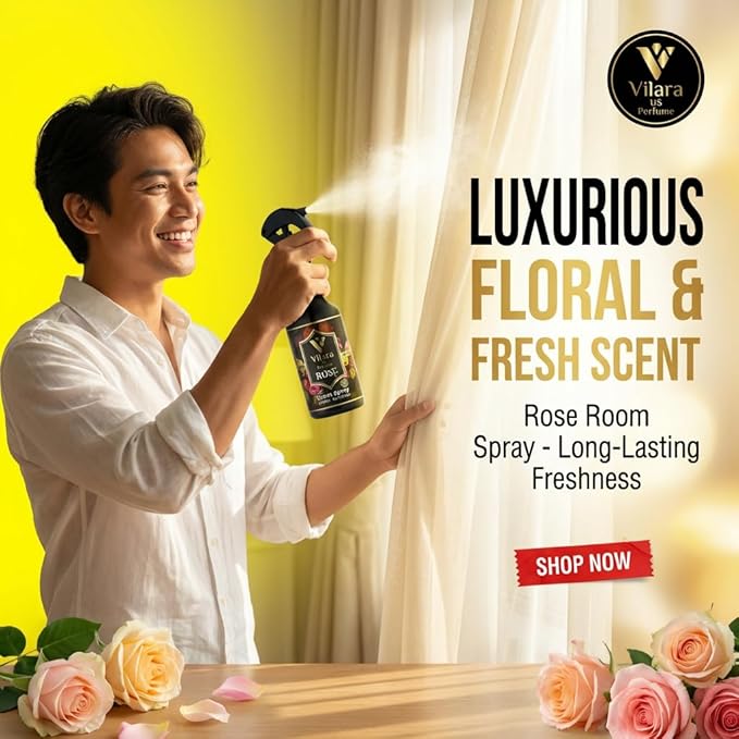 Room Spray Freshener - Long-Lasting Luxury Scents - Room and Linen Spray for Bedding, Sheets, Fabric, Furniture for Aromatherapy - 10.14 fl oz (Rose)
