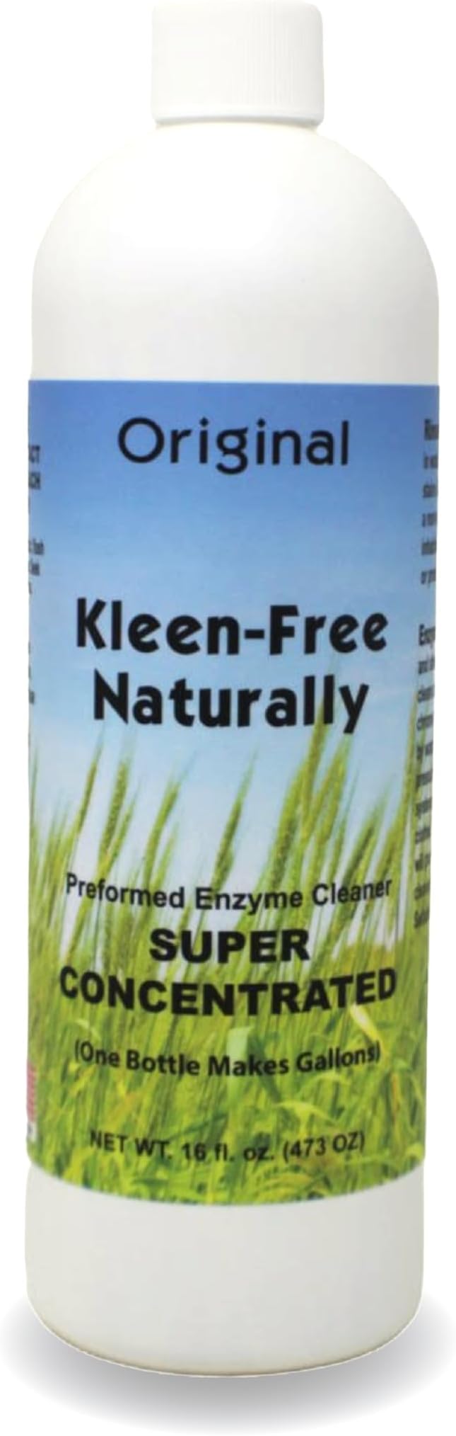 Naturally Preformed Enzyme Cleaner, Enzyme Solution, Multi-Purpose Cleaner, Laundry Additive and More - Concentrate - Original Scent - 16oz