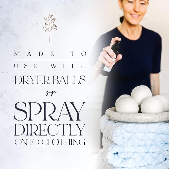 Anti-Static Laundry Scenting Spray with Essential Oils (Lavender, Lemon, Orange) (Lavender)