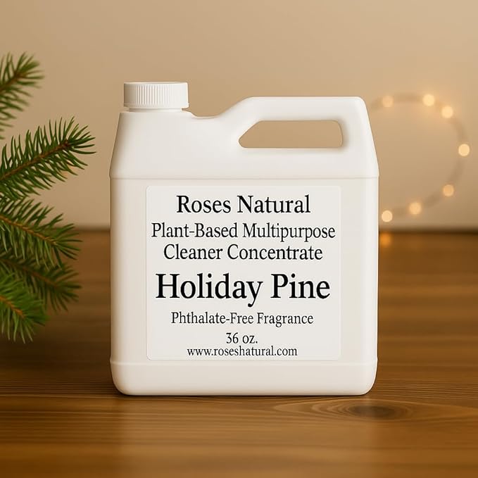 Multipurpose Cleaner Concentrate, 36 oz | Plant-Based, Non-Toxic, Biodegradable | Streak-Free Cleaning for Kitchen, Bathroom, Glass & Floors (Holiday Pine)