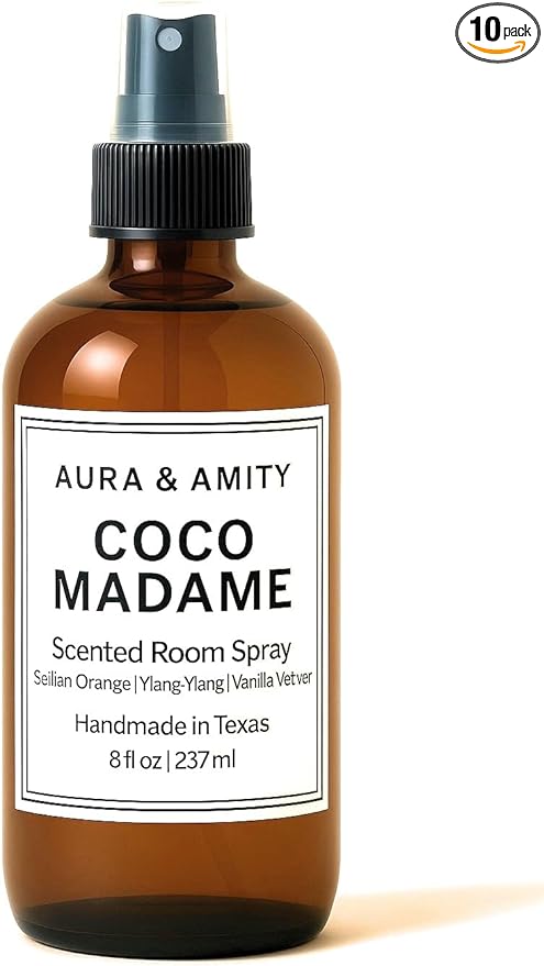 Aura & Amity Premium Room & Linen Spray – Handmade Luxury Fabric & Home Fragrance Mist, Long-Lasting & Eco-Friendly (CoCo Madame)