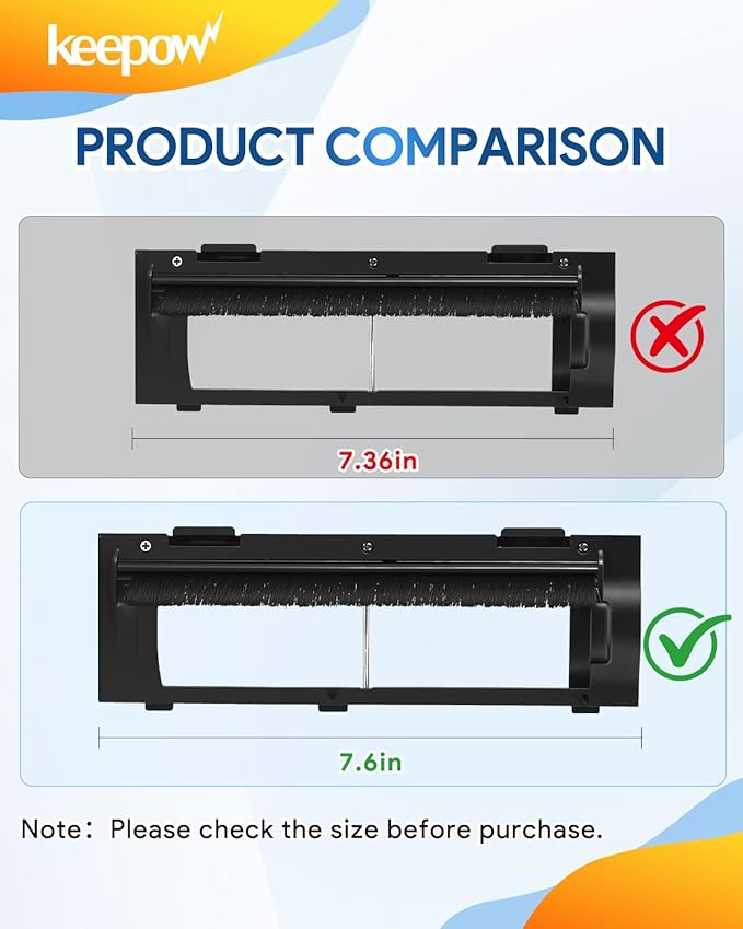 KEEPOW Main Brush Cover Guard Replacement Compatible with Shark AI AV2501S, AV2501AE, RV2502AE, RV2520AOUS, AV2510AOUS, AV2511AE, RV2310AE, AV2310AE Vacuum Accessories, 1 Pack