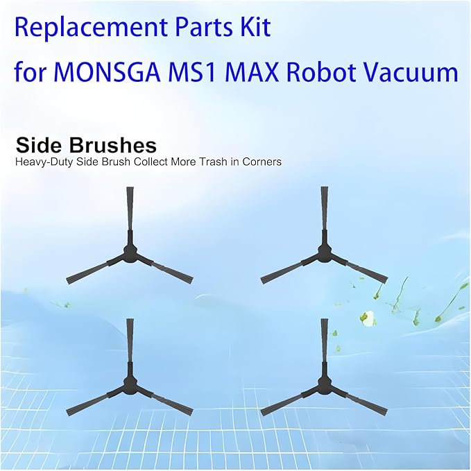 Replacement Accessories Kit for Dreame X40 Ultra / X40 Pro / S30 Pro Ultra/MOVA P10 Pro/MOVA P50 Pro Robot Vacuum Cleaner, Parts:1Main Brush 4 Side Brushes 2 Hepa Filters 4 Mop Pads 4Dust Bags
