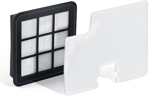 Aspiron 2 Pack Replacement Inlet HEPA-H12 Filter Part & Outlet Sponge Part for AS-CA006 Aspiron Canister Vacuum Cleaner, Washable, Vacuum Cleaner HEPA Style Filter Fits, 1 Count (Pack of 2)