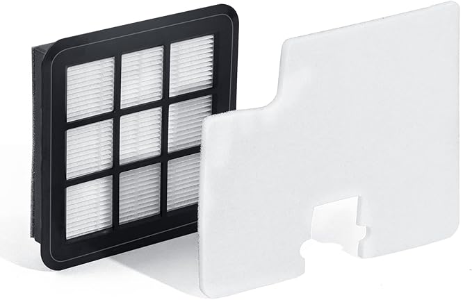 Aspiron Replacement Inlet HEPA-H12 Filter Part & Outlet Sponge Part for AS-CA006 Canister Vacuum Cleaner, Washable, Vacuum Cleaner HEPA Style Filter Fits